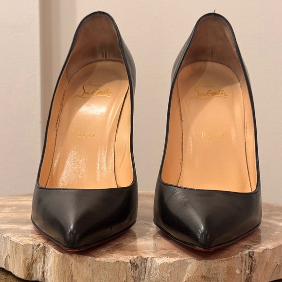 Christian Louboutin Alta Iowa 120 Black Calf Leather Pumps Size 37 - Picture 8 of 16